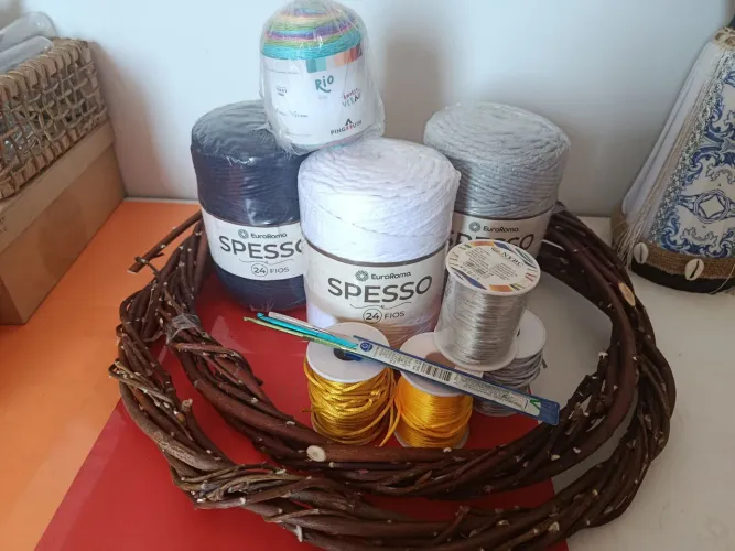 Kit para artesanato macramé.