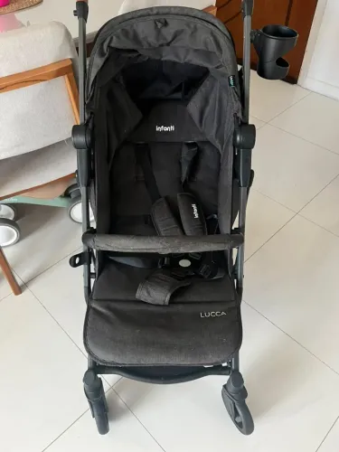 Carrinho de Bebê Infantil Lucca Infanti Reclinável Compacto com Capota UV50+