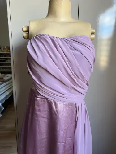 Vestido vintage para festa - lilás - Bazar