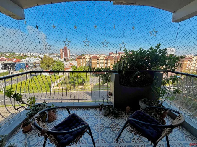 Apartamento amplo 3 dormitórios sacada e churrasqueira estilo retrô no Marechal Rondon Can