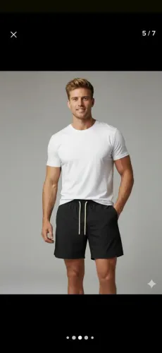 Short preto de linho