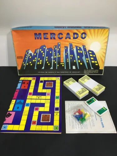 Jogo de Tabuleiro Mercado Imobiliário Anos 90 Completo - Marca Pais & Filhos