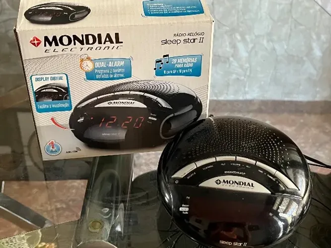 Rádio AM/FM Relógio Mondial