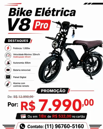 Bicicleta elétrica 1000 w 