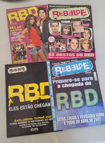 Magazine pôster RBD - 4 revistas