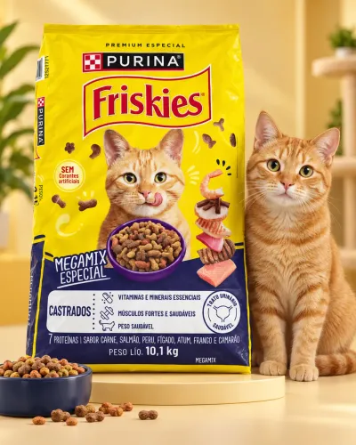 Ração Friskes aproveite 99 reais metade do valor 10 kilos