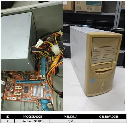 Computadores para uso ou retirada de peças 04/06
