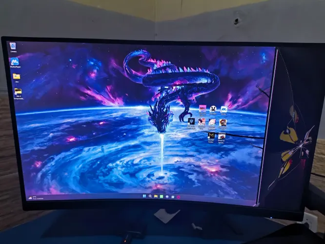 Monitor curvo 27 qhd asrock Wi-Fi com defeito