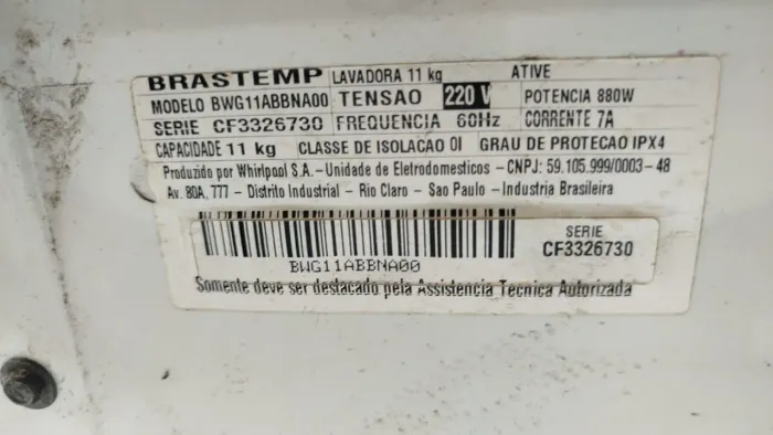 Máquina de lavar Brastemp 11kg