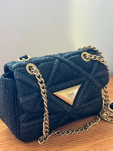 Bolsa Tiracolo  944 Knotty Schutz S500181864 Rafia Preto