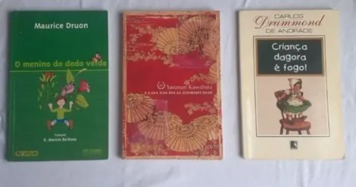 São TRÊS LIVROS - O menino dedo verde * Casa belas adormecidas * Criança Dagora é fogo.