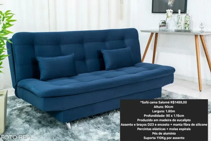 Sofá cama Salomé azul