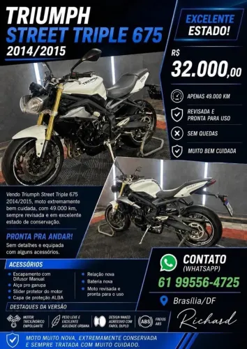 VENDO TRIUMPH STREET TRIPLE 675 (Particular)