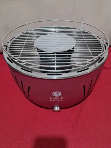 Table grill churrasco com carvão sem fumaça 