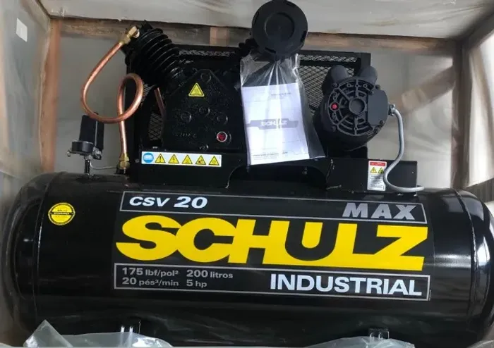 COMPRESSOR DE AR SCHULZ CSV 20 MAX - 200L, 175 PSI, 20 PCM, 5HP, 220V