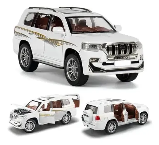 Miniatura 1/24 Toyota Prado Simulação de Som e efeito de luz