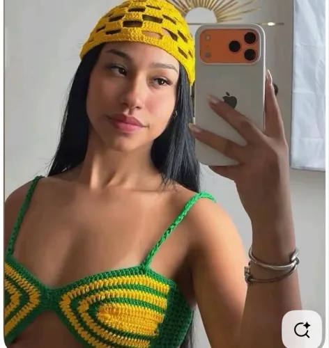 Top de crochê- Brasil