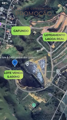 Vendo terreno com 5.400m2 Jardim Pinhais Pinheiral