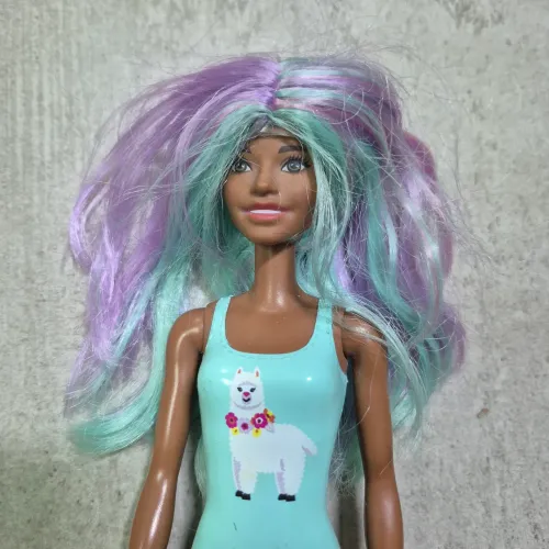 Barbie antiga original nattel com peruca mattel