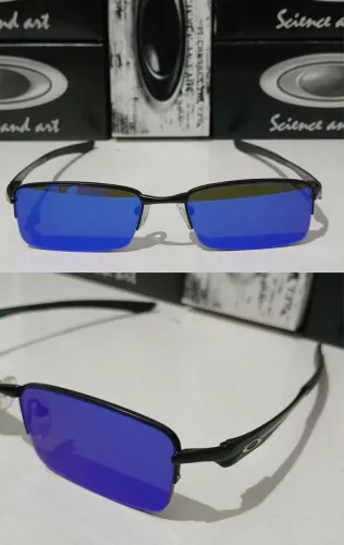 Óculos lupa do vilão - azul caneta armação preta