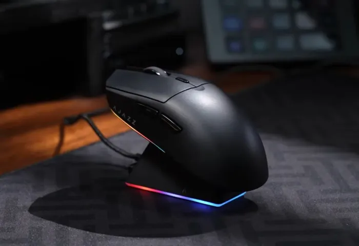 Mouse Gamer AJAZZ AJ139 V2 MC Tri-Mode Sem Fio Ultra Leve PAW3311 Com Dock