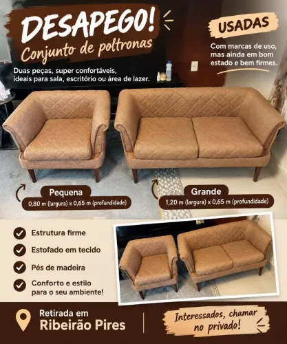 Sofá 1 e 2 lugares
