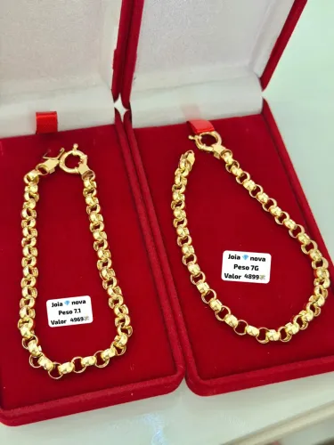 Pulseira de ouro 18k Elo português Novas | Certificado de garantia | Loja física