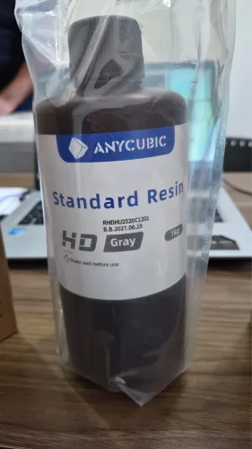 Resina Anycubic Standard HD Cinza 1kg para Impressora 3D LCD