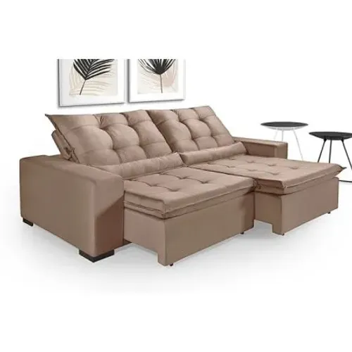 Sofa Berlim Retretil Reclinavel 2,20 - Castor