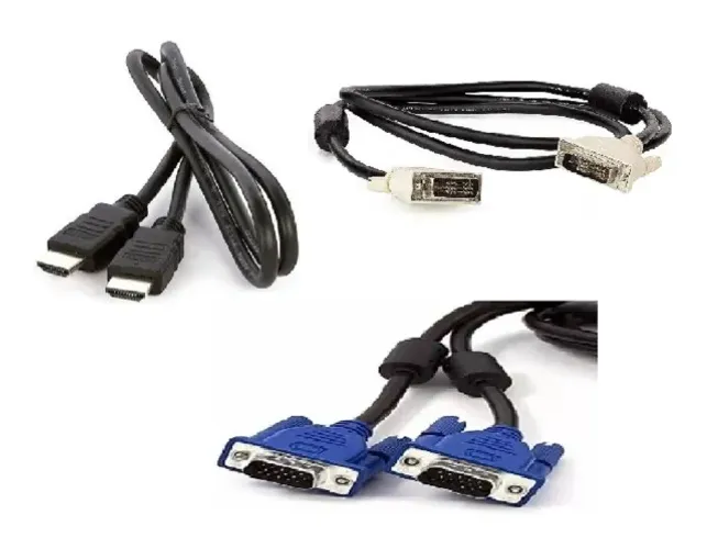 Cabos de Vídeo (HDMI-DVI-VGA) para PCs, Notebooks e Monitores
