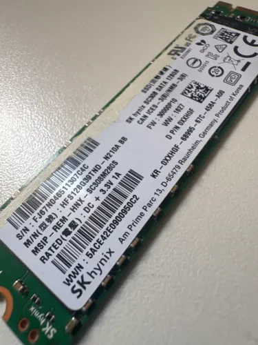 SSD M.2 SATA 128GB SK hynix SC308 | 100% Funcional