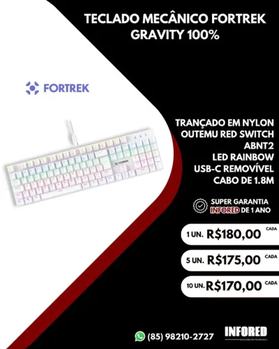Teclado Mecânico Fortrek Gravity 100%