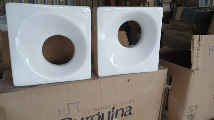 Elemento vazado cobogós esmaltado