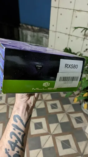 Placa De Vídeo Rx 580 8gb Mllse (no Estado / Provavelmente Queimada)