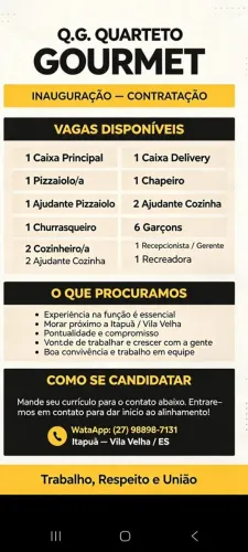 Vagas de emprego.