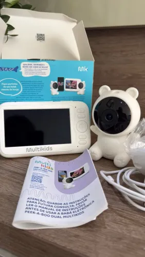 Babá Eletrônica Multikids Peek-A-Boo Dual com Monitor + App
