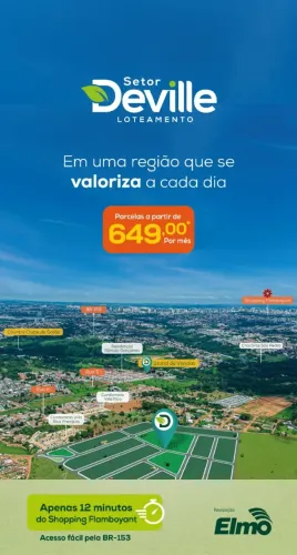 Lotes Chácaras São Pedro - Aparecida de Goiânia - GO mensais a partir 649,00