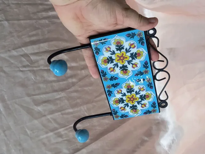 pendurados cabideiro cabide apoio para pano de prato louça cozinha lindo rústico azulejo