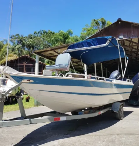 LANCHA DE ALUMÍNIO 19 PÉS + EVINRUDE 75 HP