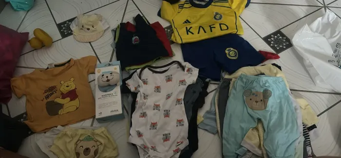 roupas e sandalia para rn ate 9 meses