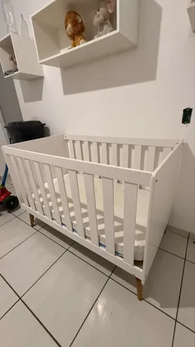 Berço 2 em 1 MDF com colchão