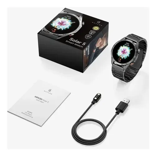 Haylou Solar 5 Prata e Preto R$ 489,00