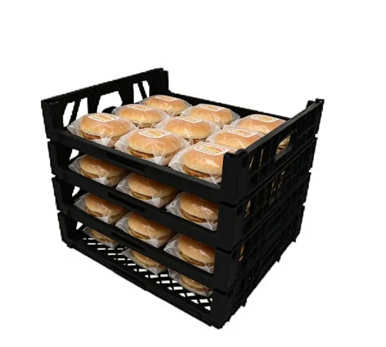 Caixas Empilháveis p/ Pão de Hambúrguer