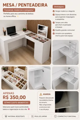 Penteadeira/ Escrivaninha 