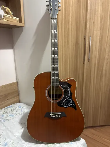 Violão Folk Cutaway Elétrico Michael Galaxy Vm925dtc Cor:Mahogany 