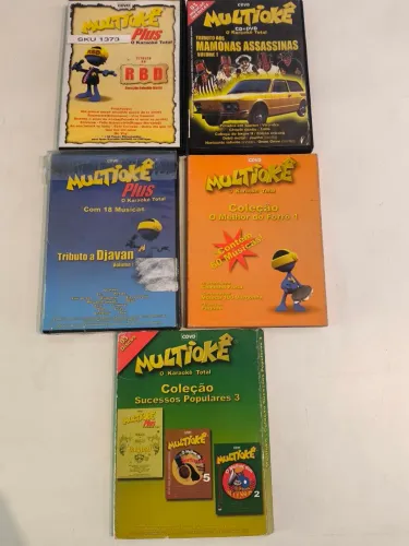 Título SugeridoLote CD+DVD Multiokê - Coleção Karaokê Total (Vários Volumes)