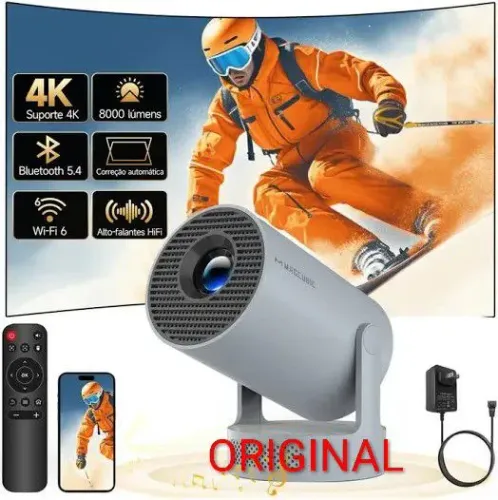 ORIGINAL Projetor Magcubic HY300PRO+ 150" Polegadas com Som, Android 11, Wifi6, Bluetooth