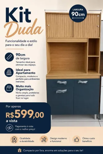 Armário de Cozinha Linha Duda-ENTREGO E MONTO!!!