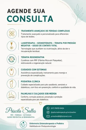 ? Cuidado especializado para a sua ferida ?