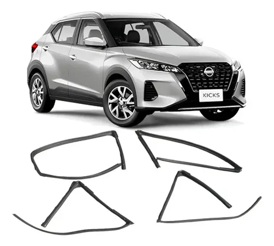 Kit Borrachas Portas Nissan Kicks Automático 2022 Uzad0